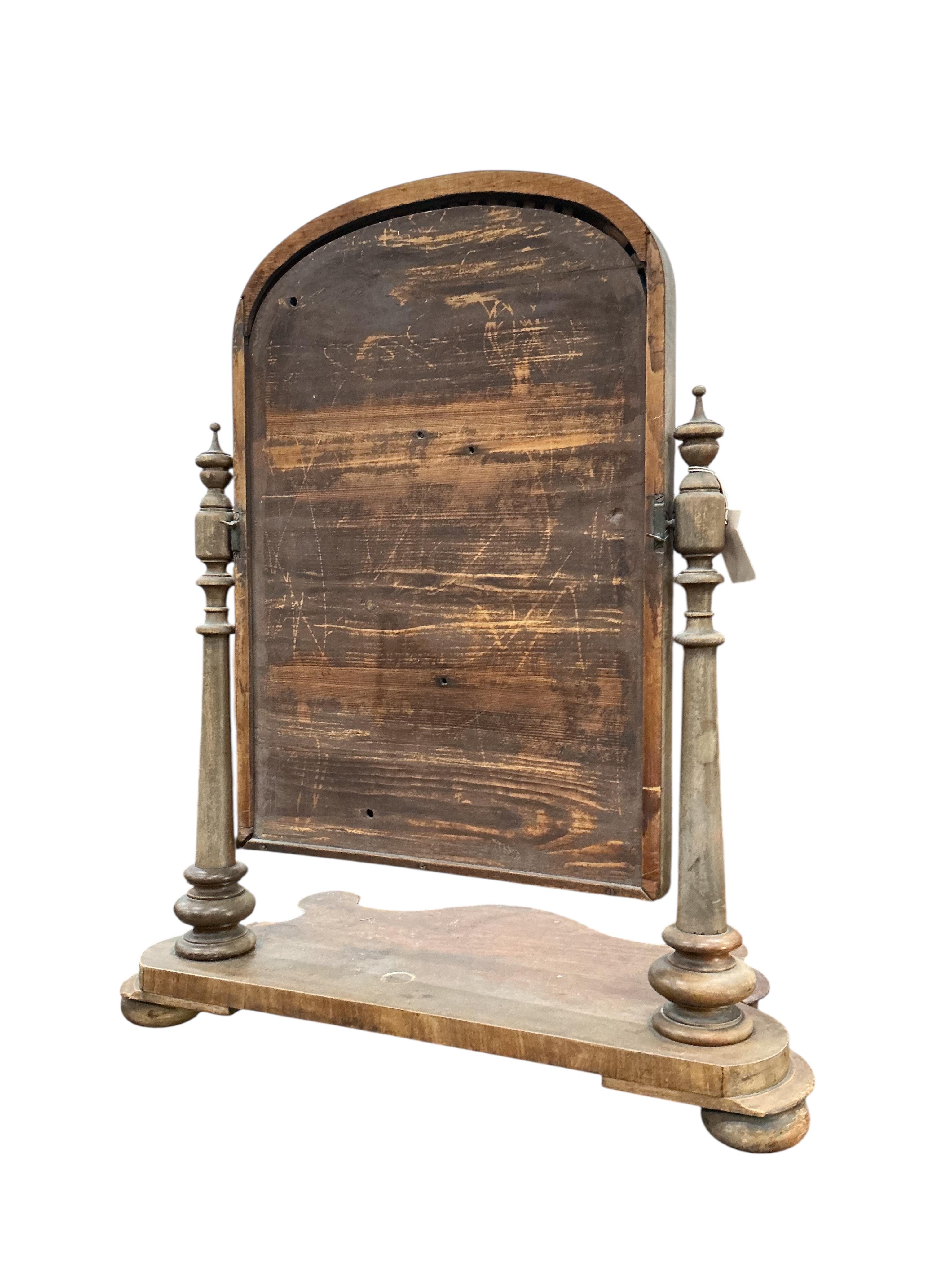 A Victorian mahogany toilet mirror, width 76cm, depth 35cm, height 88cm